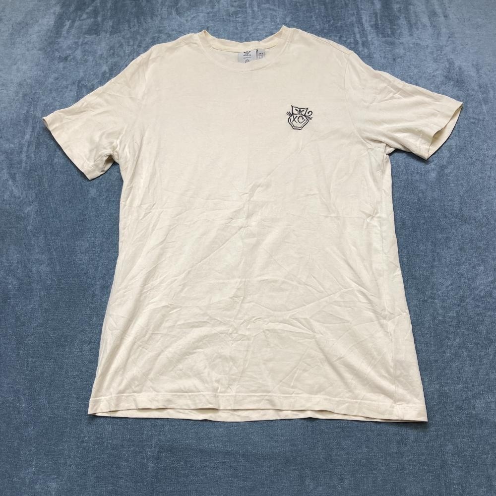 Adidas T-Shirt Mens Large Beige The World Needs Love Graphic Casual Outdoor Tee